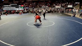 D 2 157 lbs Champ. Round 2 - Christian Edwards, Lake Charles College Prep vs Hayden Bell, North DeSoto