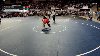 D 2 157 lbs Champ. Round 2 - Christian Edwards, Lake Charles College Prep vs Hayden Bell, North DeSoto