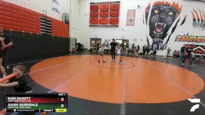 67 lbs Round 3 - Xaden Baxendale, North Big Horn Rams vs Kash Bassett, Cody Wrestling Club