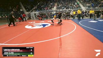 49 lbs Quarterfinal - Lincoln Kirkwood, Green River Grapplers Wrestling vs John Clark, Cowboy Kids Wrestling Club