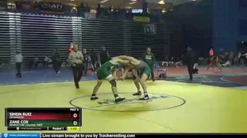 160 lbs Champ. Round 3 - Zane Cox, Benedictine College Prep vs Simon Ruiz, Delbarton