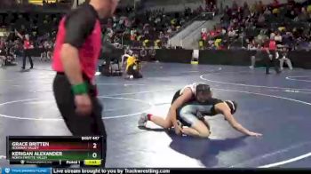 155 lbs Champ. Round 2 - Grace Britten, Nodaway Valley vs Kerigan Alexander, North Fayette Valley