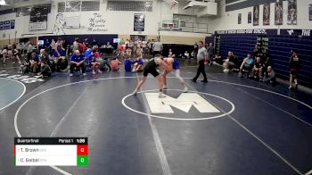 145 lbs Quarterfinal - Trevor Brown, Claysburg Kimmel Hs vs Cole Geibel, Commodore Perry Hs