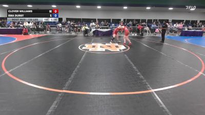 138 lbs Consi Of 8 #1 - Clover Williams, OK vs Ema Durst, IL