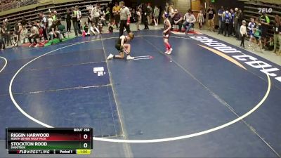 64 lbs Cons. Round 3 - Riggin Harwood, North Sevier Wolf Pack vs Stockton Rood, Shootbox