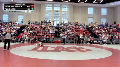 106 lbs Cons. Round 2 - Luke Deitch, Notre Dame High School vs John Paul Simpson, Montgomery Bell Academy