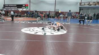113 lbs Quarterfinal - Josh Gonsalves, Middleborough vs Nathan Barstow, Lynnfield/N.Reading