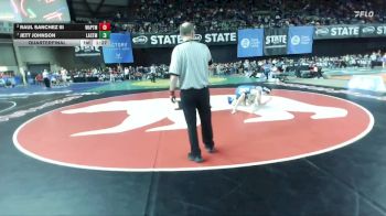 Boys 1A 157 lbs Quarterfinal - Jett Johnson, La Center vs Raul Sanchez III, Wapato