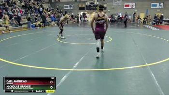 152 lbs Champ. Round 1 - Cael Andrews, Dimond vs Nicholas Grande, South Anchorage High School