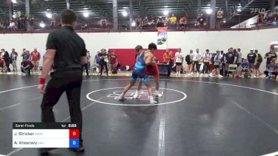 82 kg Semifinal - Jared Stricker, Minnesota Storm vs Arian Khosravy, California