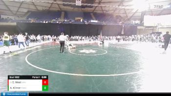 92 lbs Champ. Round 2 - Colton West, White River Hornets Wrestling Club vs Alexander Kilmer, Port Angeles Wrestling Club