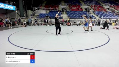 132 lbs Cons 64 #2 - Elijah Halton, OH vs Nurmuhammad Abdybekov, CA