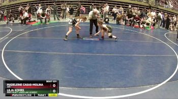 110 lbs Cons. Round 3 - Lilja Komrs, Iron County Wrestling Academy vs Madeleine Casas-Molina, JWC