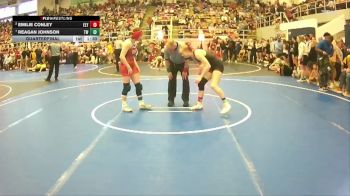 127 lbs Quarterfinal - Reagan Johnson, THOMAS WORTHINGTON vs Emilie Conley, Elyria