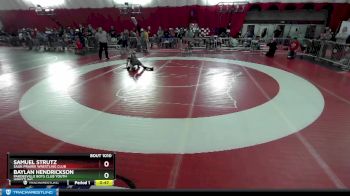 102 lbs Champ. Round 1 - Baylan Hendrickson, Pardeeville Boys Club Youth Wrestling vs Samuel Strutz, Sauk Prairie Wrestling Club