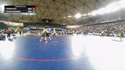 Boys 4A 190 lbs Champ. Round 1 - Ethan Edwards, Tahoma vs Jordan Hill, Kamiakin