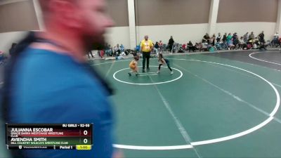 52-55 lbs Round 2 - Aviendha Smith, Hill Country Wildcats Wrestling Club vs Julianna Escobar, Gracie Barra Westchase Wrestling Club