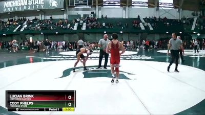 133 lbs Cons. Round 3 - Cody Phelps, Michigan State vs Lucian Brink, Northern Illinois