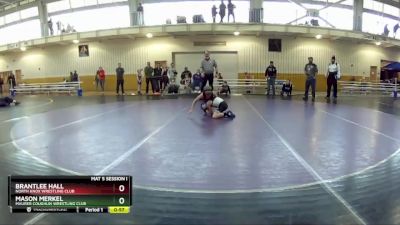 59 lbs Cons. Round 5 - Mason Merkel, Maurer Coughlin Wrestling Club vs Brantlee Hall, North Knox Wrestling Club