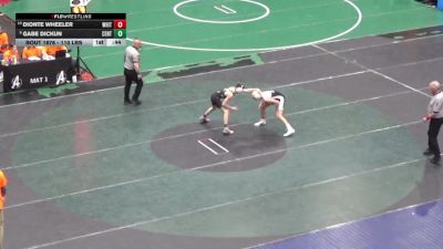 110 lbs Consi Of 8 #2 - Dionte Wheeler, Whitehall vs Gabe Dickun, Central Dauphin