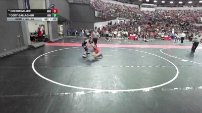 90 lbs Champ. Round 2 - Cody Gallagher, Askren Wrestling Academy vs Colton Miller, Brillion Wrestling Club