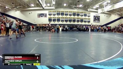 285 lbs Cons. Round 5 - Zebediah Zucker, Fremont Ross vs Matthew Copley, Aurora