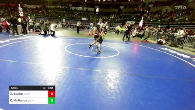 55 lbs Semifinal - Zahira Booker, Franklin vs Camryn McManus, Clearview