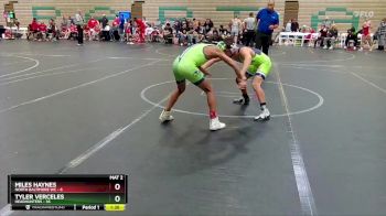 92 lbs Round 2 (6 Team) - Tyler Verceles, Headhunters vs Miles Haynes, North Baltimore WC