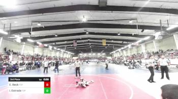 46 lbs 3rd Place - Elijah Beck, Top Rank vs Isaac Estrada, Top Rank