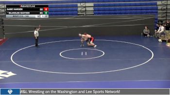 149 lbs Quarterfinal - Gabe Hansen, Ohio Northern University vs Blakelee Bastien, Wisconsin Eu Claire