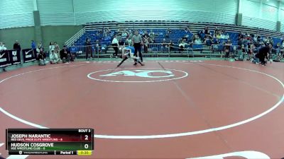 80 lbs Round 1 (6 Team) - Hudson Cosgrove, HSE Wrestling Club vs Joseph Narantic, Red Devil Pride Elite Wrestling