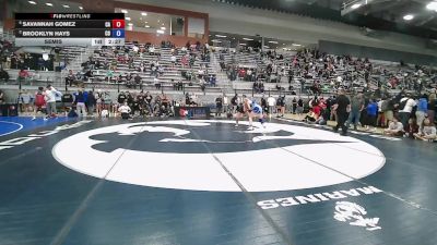 U23 Women - 68 lbs Semis - Savannah Gomez, CA vs Brooklyn Hays, CO