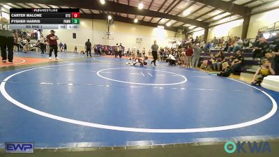 76-80 lbs Rr Rnd 1 - Carter Malone, Owasso Takedown Club vs Fysher Harris, Pawhuska Elks Takedown