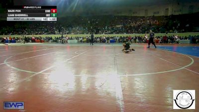 80 lbs Round Of 32 - Baze Fox, Cowboy Wrestling Club vs Liam Sherrell, Greenwood Wrestling Academy