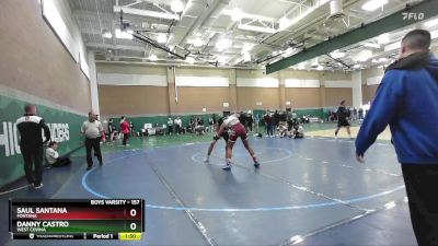 157 lbs Champ. Round 1 - Danny Castro, West Covina vs Saul Santana, Fontana