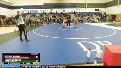 77 lbs Cons. Semi - Jeffery Jensen, Liberty Warriors Wrestling Academy vs Neziah Jennings, Spokane Wrestling