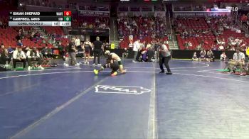 3A-165 lbs Cons. Round 2 - Isaiah Shepard, Waterloo West vs Campbell Janis, Iowa City, West