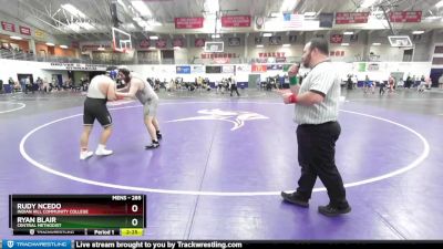 285 lbs Cons. Round 1 - Rudy Ncedo, Indian Hill Community College vs Ryan Blair, Central Methodist