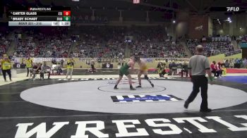 215 lbs Champ. Round 2 - Brady Schadt, South Oldham vs Carter Glass, St. Xavier