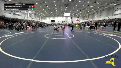 99 lbs Cons. Round 4 - Grayson Bush, Warrior Warehouse Wrestling vs Salvatore Franco, VHW Club
