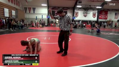 Bracket 10 lbs Round 3 - Addison Dunn, Fort Madison Wrestling Club vs Jasmine Jamison, Fort Madison Wrestling Club