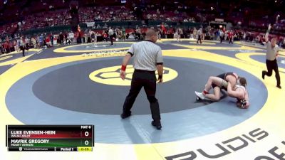 D1-144 lbs Cons. Round 1 - Mavrik Gregory, Mount Vernon vs Luke Evensen-Hein, Walsh Jesuit