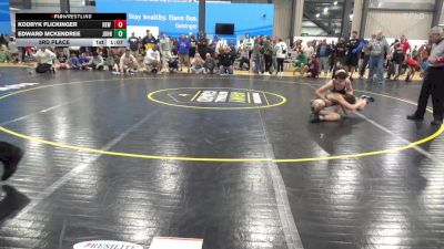 110 lbs 3rd Place - Kodryk Flickinger, New Oxford vs Edward McKendree, Johnstown