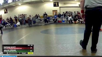 88 lbs 5th Place Match - Bricen Spears, Quaker Wrestling Club vs Nathan Scott, Bulldog Premier Wrestling Club