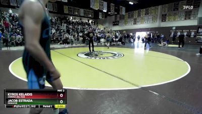 132 lbs Champ. Round 1 - Jacob Estrada, Monache vs Kyros Kelaidis, Corona Del Mar