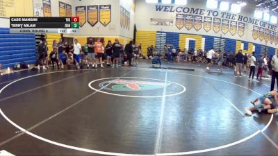 120 lbs Cons. Round 3 - Case Mangini, Titusville High School vs Terry Milam, Black Creek Wrestling Club