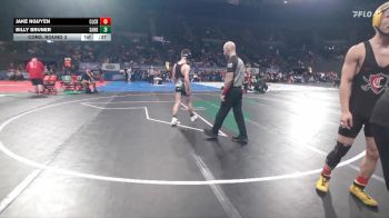 6A Boys 132 lbs Cons. Round 3 - Billy Bruner, Sandy Boys vs Jake Nguyen, Clackamas Boys