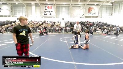 86 lbs Quarterfinal - Michael Wilbur Iii, Brawlers Elite vs Owen Grant, New Hartford / Sauquoit Youth Wrestling