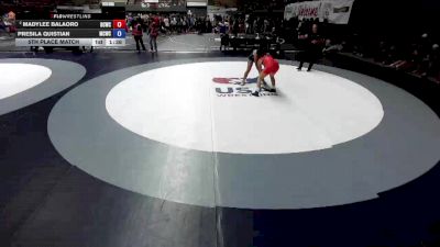 125 lbs 5th Place Match - Madylee Balaoro, Daniel Cormier Wrestling Club vs Presila Quistian, Manteca Cobras Wrestling Club