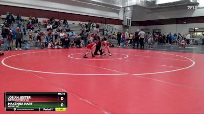 49-53 lbs 7th Place Match - Josiah Jester, Midwest Xtreme WA vs Makenna Hart, Alphas WC